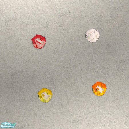 Sims 2 — Stack O Bills Yellow - #317564 by DOT — Sofa, Loveseat, Chair, painting, lamp shade recolor, curtain and mini