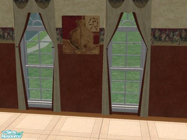 Sims 2 — Urn Livingroom Set - Individual Item by TheNumbersWoman — For the Urn Room Wall
