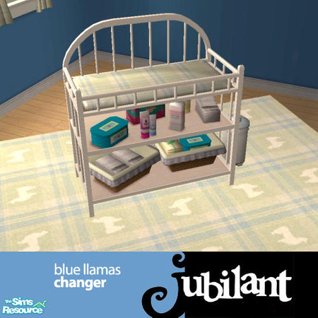 Sims 2 — JUB Blue Llamas Nursery - Changer by Jubilant — Blue Llamas Changer.