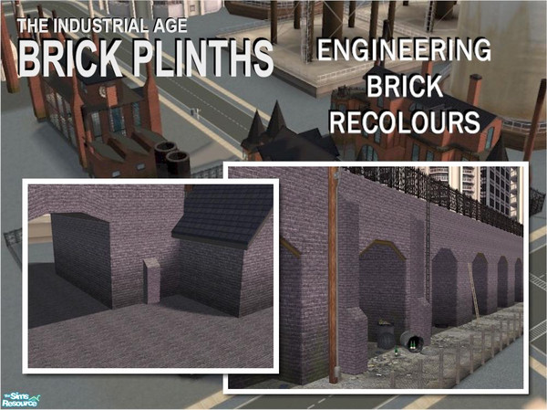 Sims 2 — Medium-height Chamfered Plinth by Cyclonesue — Recolour in blue/black Engineering Brick (see 'recommended items'