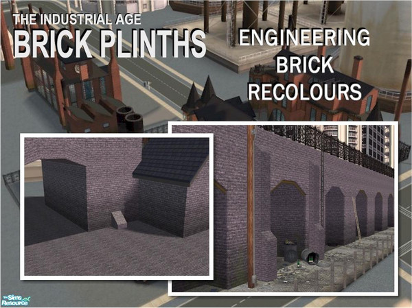 Sims 2 — Plinth Chamfer Top (double) by Cyclonesue — Recolour in blue/black Engineering Brick (see 'recommended items'