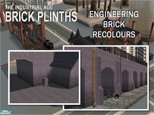 Sims 2 — Higher Foundation Plinth (double) by Cyclonesue — Recolour in blue/black Engineering Brick (see 'recommended