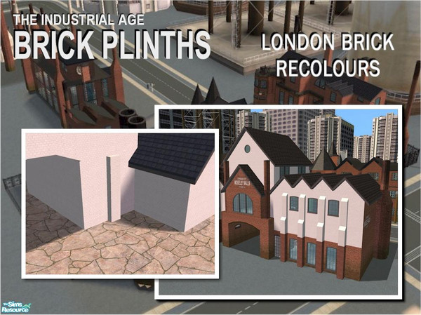 Sims 2 — Single Depth Full Height Plinth by Cyclonesue — Recolour in white London Brick. To place one plinth on top of