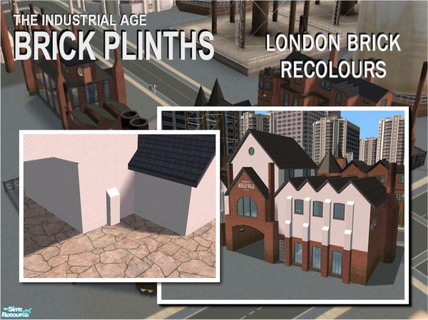 Sims 2 — Medium-height Chamfered Plinth by Cyclonesue — Recolour in white London Brick. To place one plinth on top of
