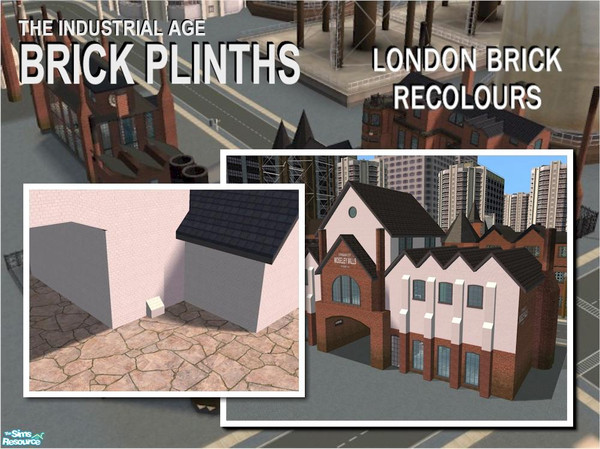 Sims 2 — Plinth Chamfer Top (Single) by Cyclonesue — Recolour in white London Brick. To place one plinth on top of