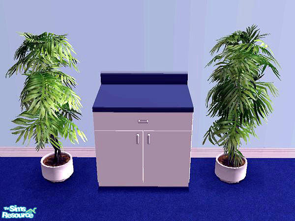 Sims 2 — Midnight Kitchen -Counter Base (White) by munchkin_brat — White counter base to coordinate with midnight blue