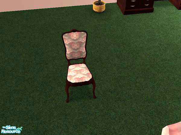 Sims 2 — Roses Collection in Oak - Desk Chair by munchkin_brat — Wood frame only. Maxis matched to coordinate with