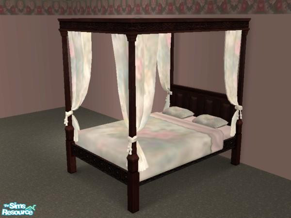 Sims 2 — Roses Collection in Oak - Bedding Rose 2 by munchkin_brat — Bedding that matches rose collection oak bed frame