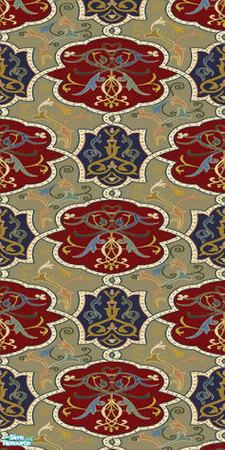 Sims 2 — Maxis Paper Ornate  by Mutske — Maxis wallpaper without the molding. I just made them to use them with my