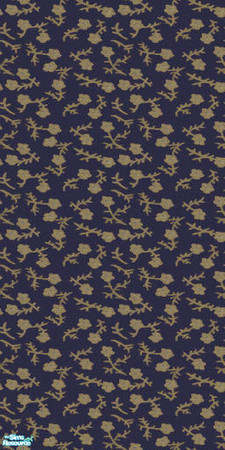Sims 2 — Maxis Floral Euro Blue by Mutske — Maxis wallpaper without the molding. I just made them to use them with my