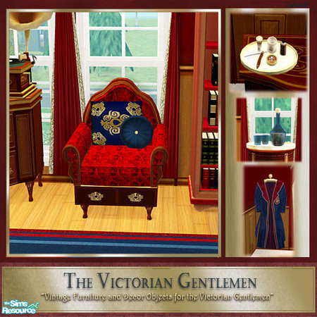 Sims 2 — The Victorian Gentlemen - Arm Chair by Cashcraft — A collection of furniture and decorative objects for your