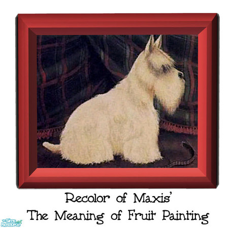 Sims 2 — White Scottie Painting by dancingaphrodite — There are perhaps no other dogs quite as brave, proud, confident,