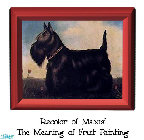 Sims 2 — Black Scottie Painting by dancingaphrodite — There are perhaps no other dogs quite as brave, proud, confident,
