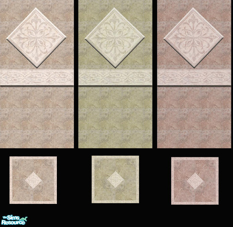 Sims 2 — Rustic Tile Collection by socgrrrl725 — Take your Sims back in time with this Rustic Tile collection feature Old