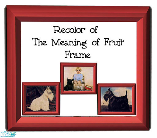 Sims 2 — Red Picture Frame by dancingaphrodite — Suitable frame for wherever you want to add a spark of drama, or