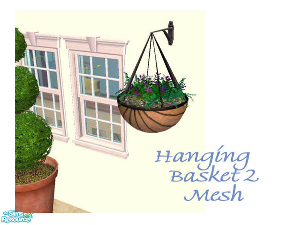 Sims 2 — Hanging Basket 2 - New Mesh by Shakeshaft — Part of a New Mesh set of Hanging Baskets, set includes Mesh and 4
