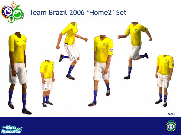 Sims 2 — Team BRA 2006 Home2 Set by scors — Requires The Ultimate Soccer Kit Mesh from thesims2.ea.com