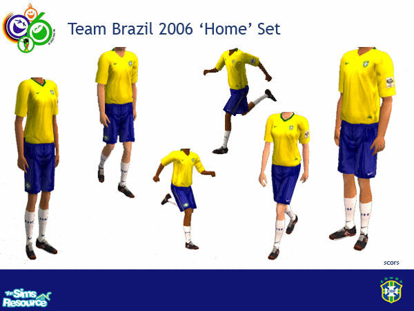 Sims 2 — Team BRA 2006 Home Set by scors — Requires The Ultimate Soccer Kit Mesh from thesims2.ea.com