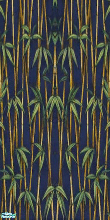 Sims 2 — NK Blue Bamboo BR - Wallpaper by MoMama — A blue bamboo wallpaper.