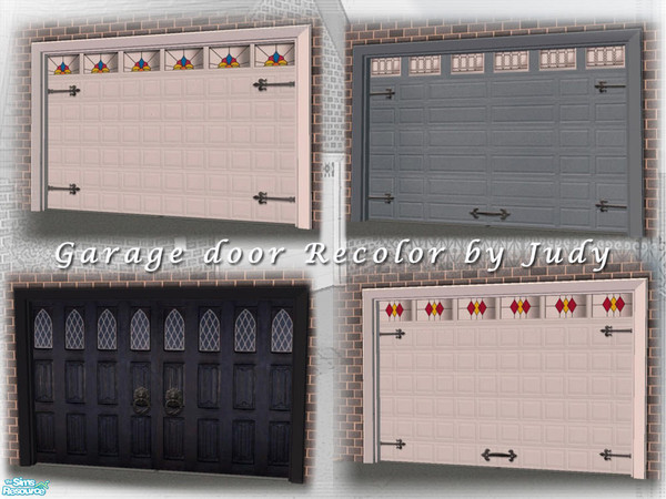 Sims 2 — Judy Flat Garage Door Recolor Set by judyhugsnoopy — Hi, I used my old garage door wallpaper to recolor