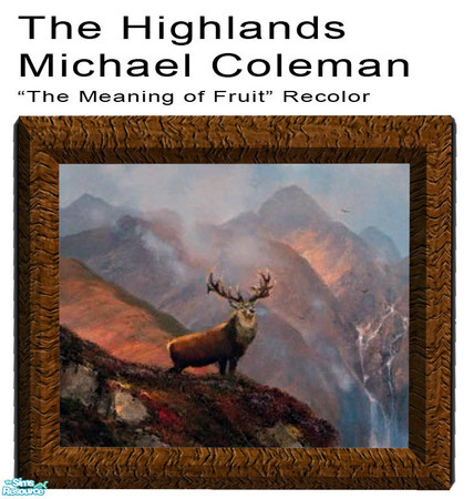 Sims 2 — The Highlands Painting by dancingaphrodite — Rustic painting by Michael Coleman is a recolor of the Maxis