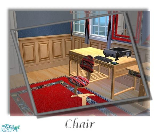 Sims 2 — Cars Bedroom Set - Chair by ConnieR2003 — "With the popularity of the new Disney Pixar movie amongst kids,
