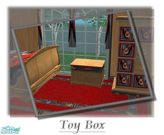 Sims 2 — Cars Bedroom Set - Toy Box  by ConnieR2003 — "With the popularity of the new Disney Pixar movie amongst