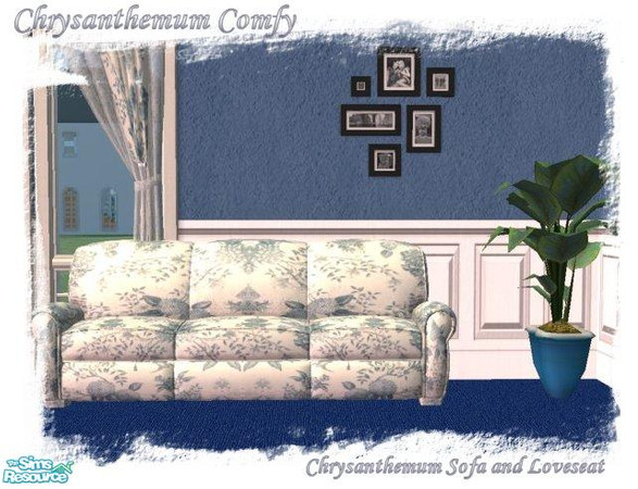 Sims 2 — Chrysanthemum Comfy Sofa & Loveseat by jeni — Chrysanthemum Comfy Seating.
