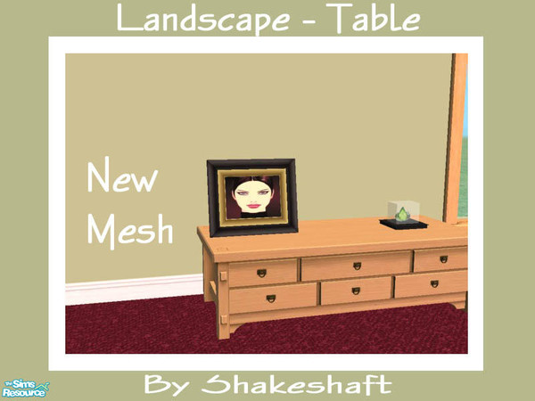 Sims 2 — Landscape Table - New Mesh by Shakeshaft — Part of a set of New Pictures, 2 Wall Mounted Prints and 2 Table Top