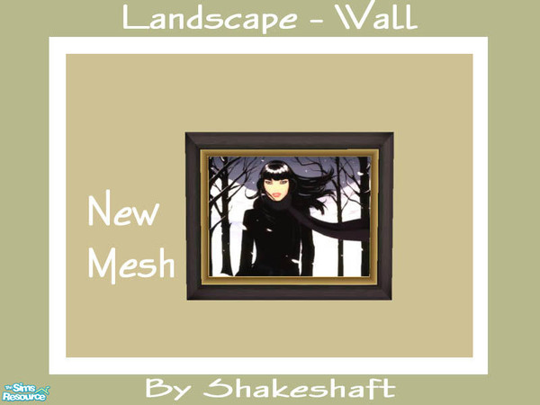 Sims 2 — Landscape Wall - New Mesh by Shakeshaft — Part of a set of New Pictures, 2 Wall Mounted Prints and 2 Table Top