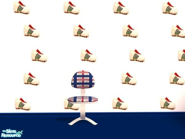 Sims 2 — England world cup bedroom - chair by fizz bomb — england chair part of set