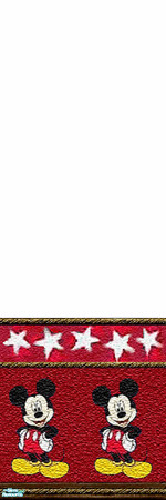 Sims 2 — Disney's Mickey Mouse - Individual Item by Lorah — Red, blue, white, yellow, tile and paint walls with 2 floors.
