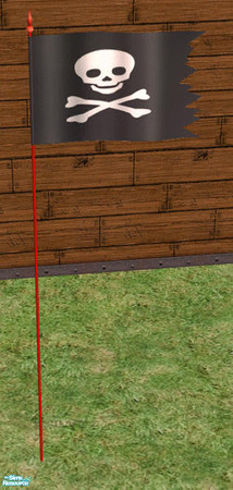 Sims 2 — Pirate's Cove - Pirate Flagpole by Shannanigan — Recolor of Windkeeper's Flagpole mesh... you will need to