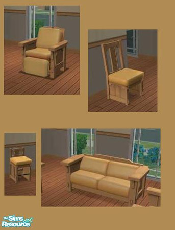 Sims 2 — Mission Honey n' Cream Cushions by titanicbrittanic — Maxis mission cushions in a gold color, brighter of a