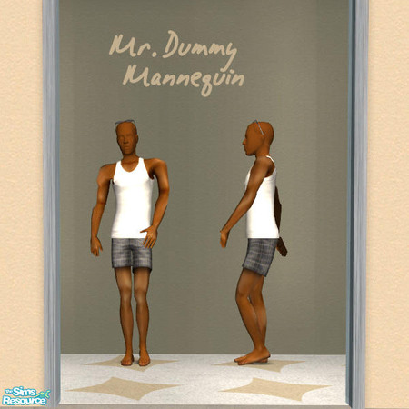 Sims 2 — Mr Dummy 2 MESH by DOT — Mr Dummy 2 MESH, Dummy or Mannequins for shops. 4 skin tones. *THIS IS THE BASE MESH*