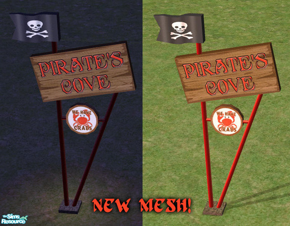 Sims 2 — Pirate's Cove - The Big Sign by Shannanigan — Ah yes... its yet another Big Sign from me! (And you can bet it