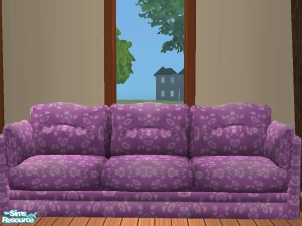 Sims 2 — Value sofa recolour by mandyonzante — Here is a recolour of the Maxis value sofa in a lovely shade of purple and