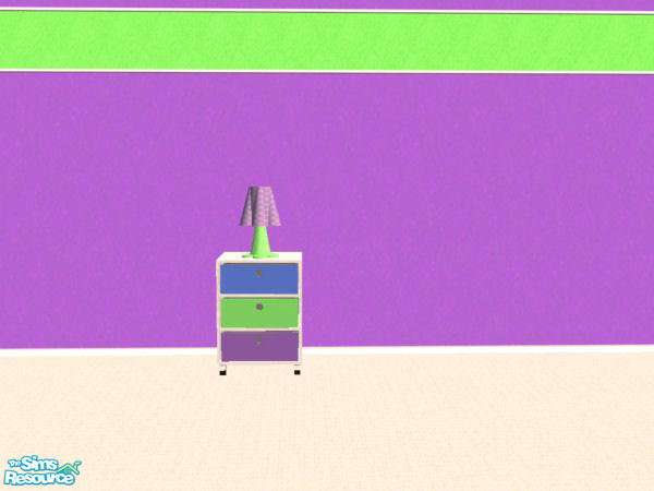Sims 2 — Mermaid Bedroom Set Lamp by wytetygryss — A recolour of the Little Thinker table lamp by Nofrills. Part of the