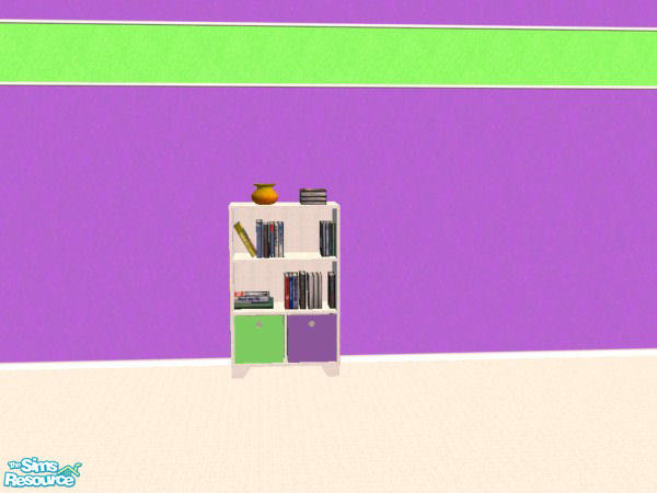 Sims 2 — Mermaid Bedroom Set Bookcase by wytetygryss — A fun recolour of NoFrills Little Thinker set, perfect for a