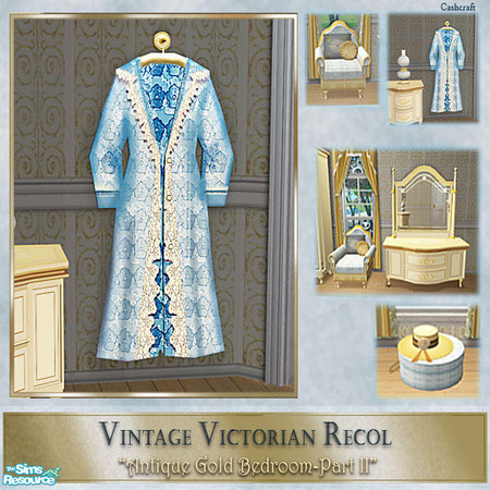 Sims 2 — Antique Gold Part II - Robe by Cashcraft — Part II--Vintage Victorian Antique Gold painted furniture for your