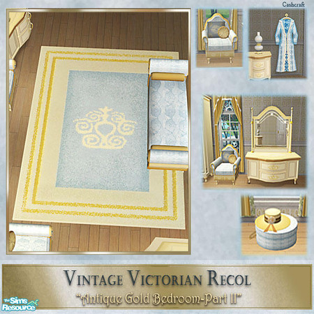 Sims 2 — Antique Gold Part II - 3X4 Rug by Cashcraft — Part II--Vintage Victorian Antique Gold painted furniture for your