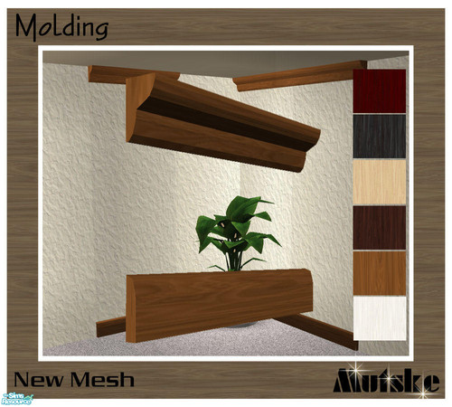 Sims 2 — Moldings by Mutske — Moldings to finish your Simmies walls. You can place them infront of a door. Just use the