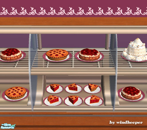 Sims 2 — Purple plate recolor by Windkeeper — Recolor of cheesecake plate. Will work for all the objects in this set.