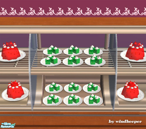 Sims 2 — Fake green gelatin slice by Windkeeper — Recolor of "Fake gelatin slice" from this set, requires that