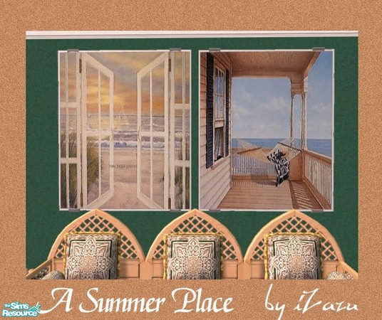 Sims 2 — A Summer Place by iZazu — A Summer Place Set includes 2 Paintings. These paintings can be found under