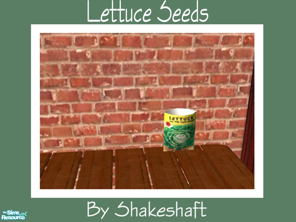 Sims 2 — Lettuce Seeds by Shakeshaft — Part of a set of Gardening objects for the Sim with green fingers,set includes a
