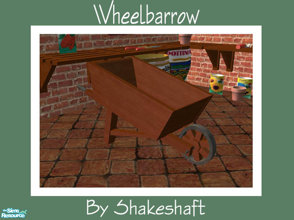 Sims 2 — Garden Wheelbarrow by Shakeshaft — Part of a set of Gardening objects for the Sim with green fingers,set