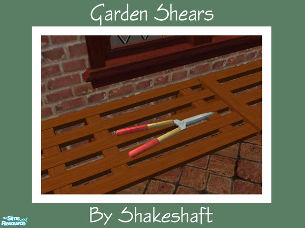Sims 2 — Garden Shears by Shakeshaft — Part of a set of Gardening objects for the Sim with green fingers,set includes a