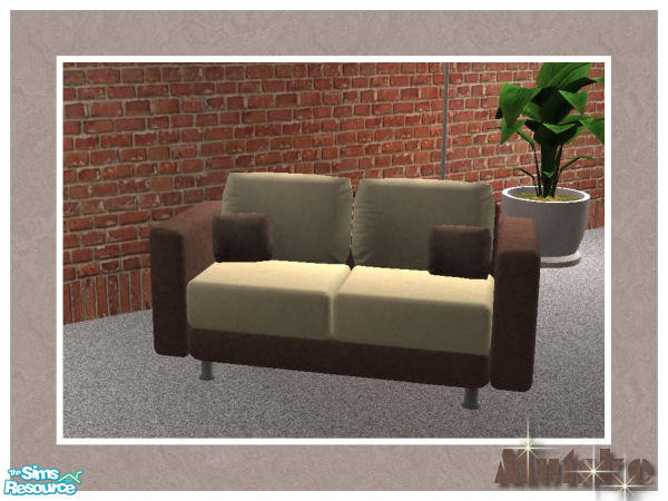 Sims 2 — Sofa Brown - Natural by Mutske — You can Mix and Match the frame with the pillows. 