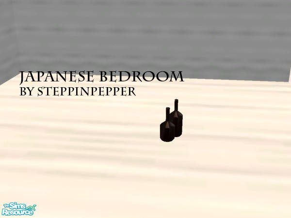 Sims 2 — Modern Japanese Bedroom - Big Vases by steppinpepper — Part of Modern Japanese Bedroom set
